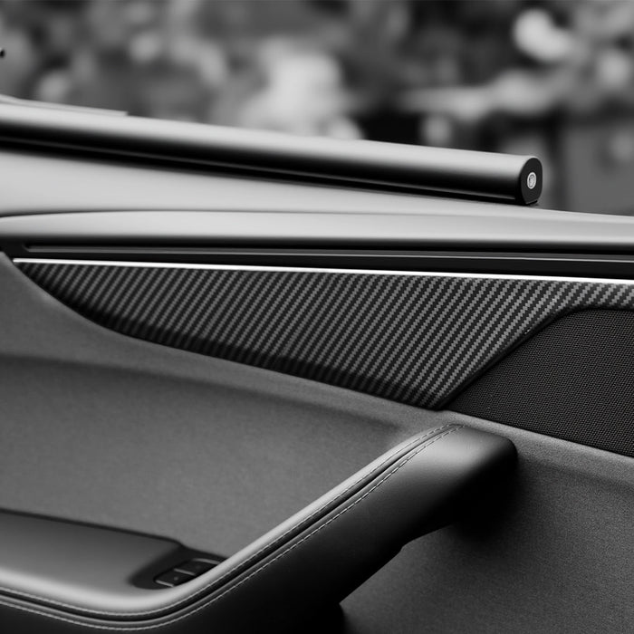 Dry Carbon Fiber Door Panel Trim Covers for Model Y Juniper - Tesery Official Store