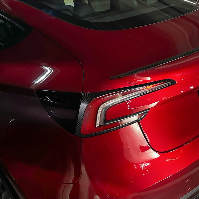 Dry Carbon Fiber Tail Light Cover for Tesla Model 3 Highland (2 pcs) - Tesery Official Store