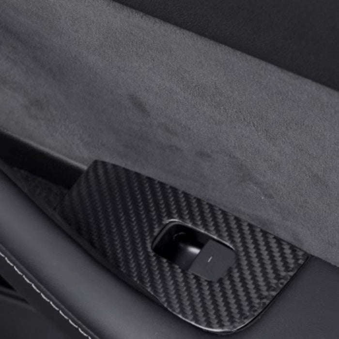 Model 3 / Y Window & Door Switch Covers - Carbon Fiber Interior Mods（Left & Right Hand） - Tesery Official Store