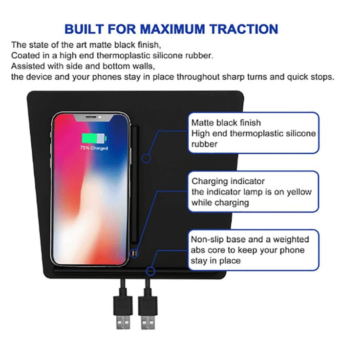 Dual Wireless Phone Charger with USB Splitter Cable suitable for Tesla Model 3 2017-2020 - Tesery Official Store