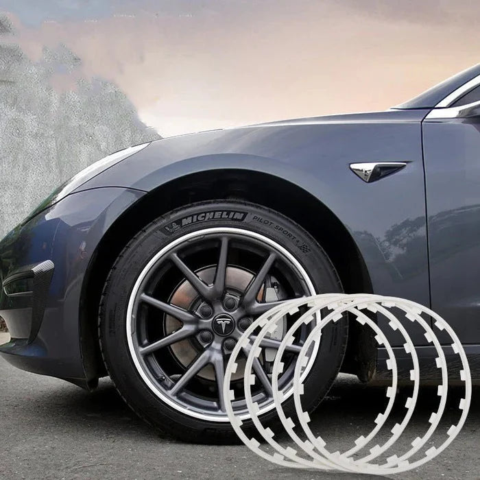 Flash Sale: DuPont Nylon Wheel Rim Protectors for Tesla | 4-Piece Set | Curb Rash Guard | Impact Resistant - Tesery Official Store