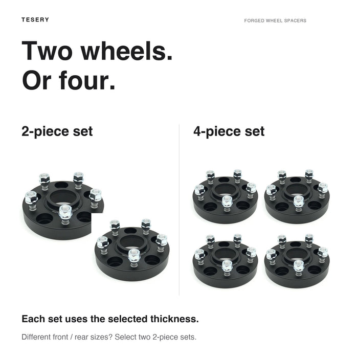 Forged Wheel Spacer for Tesla Model 3/Y/X/S (a set 4pcs) - Tesery Official Store