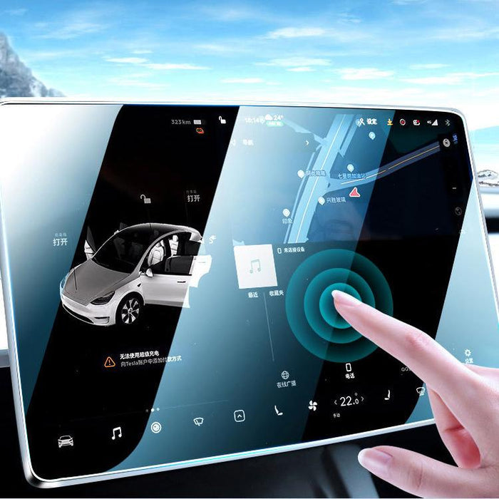 Front & Rear Display Tempered Glass Screen Protector for Model Y Juniper / 3 Highland - Tesery Official Store