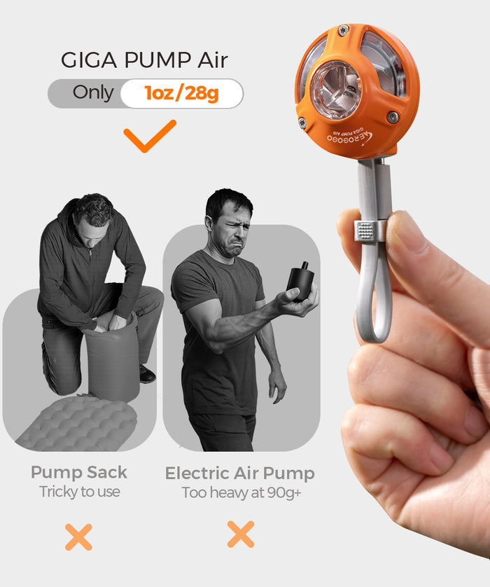 GIGA PUMP Air: The World's Lightest 2-in-1 Air Pump Only 1oz | AEROGOGO