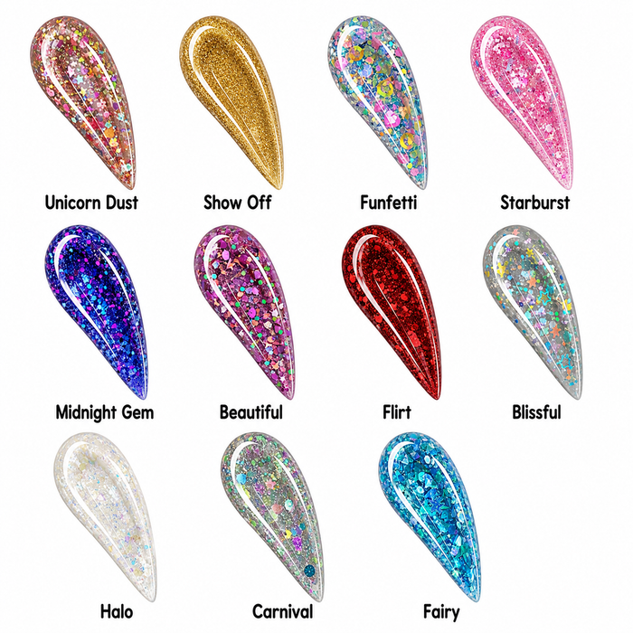 Nail Glitter Acrylic Powders 1 - Drip Lab Nail Co.