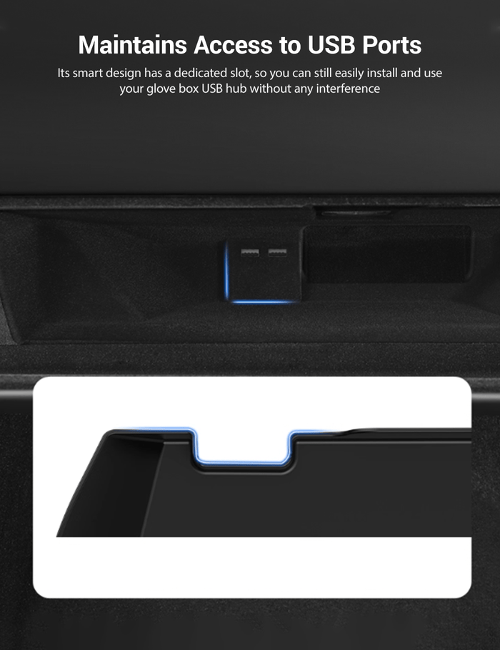 Glove Box Organizer for Tesla Model 3 Highland & Model Y Juniper - Tesery Official Store