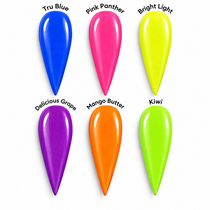 Glow in the Dark Acrylic Nail Powder – After Dark Glow | 6 Shades | Drip Lab