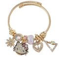 Gold Chunky Kitty Charm Bracelet