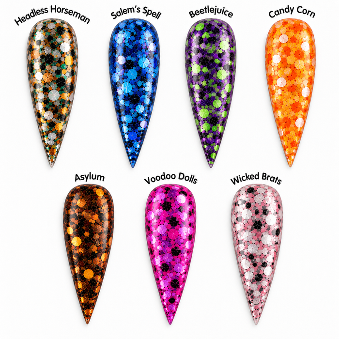 Halloween Chunky Glitter Acrylic Nail Powder – Haunted Hayride | Drip Lab