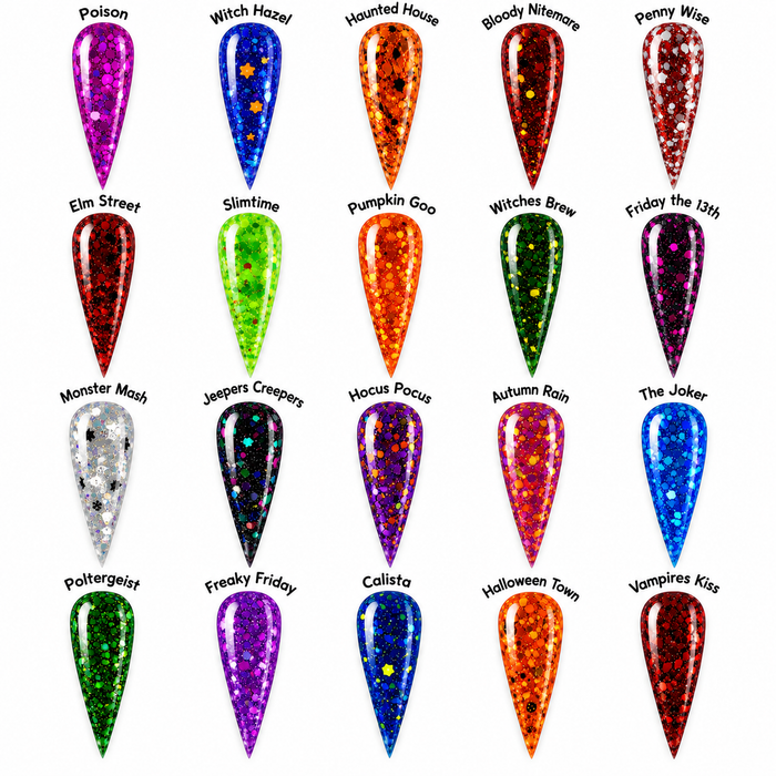 Halloween Glitter Acrylic Nail Powder – Slay-Witch Season | Drip Lab