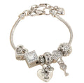 Heart and Key Stainless Steel Bracelet