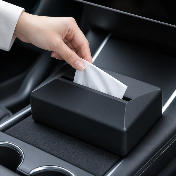 Hidden Silicone Tissue Box Holder for Model 3/Y/S/X