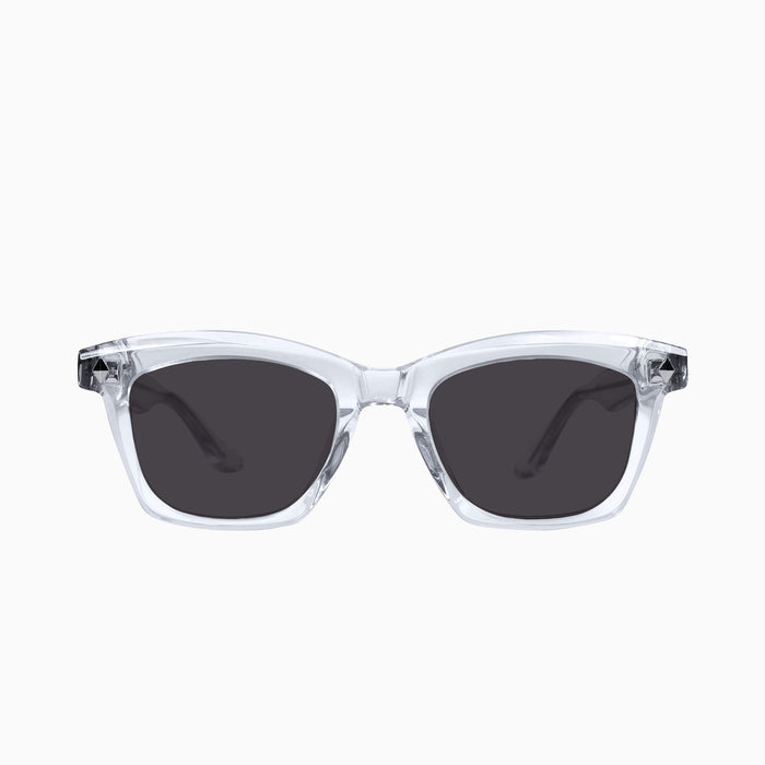 Crystal w. Silver Metal Trim / Black Lens