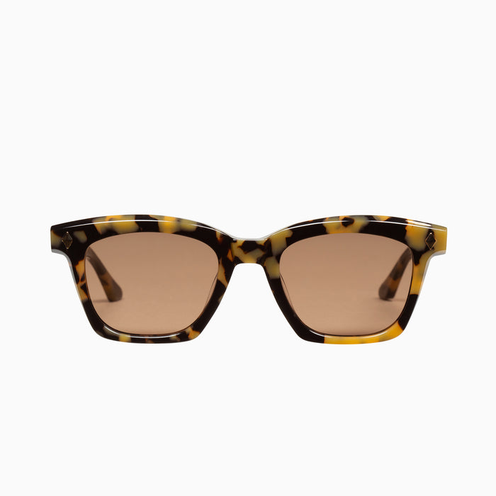 Yellow Tort w. Gold Metal Trim / Brown Lens