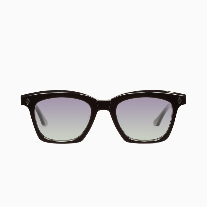 Gloss Black w. Silver Metal Trim / Violet to Yellow Gradient Lens