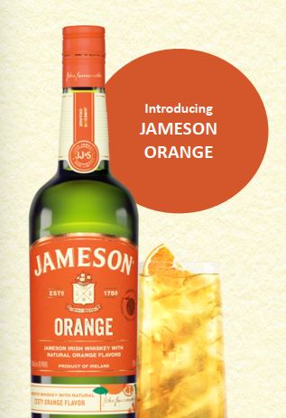 Jameson with Natural Orange Flavor Irish Wiskey -750ml