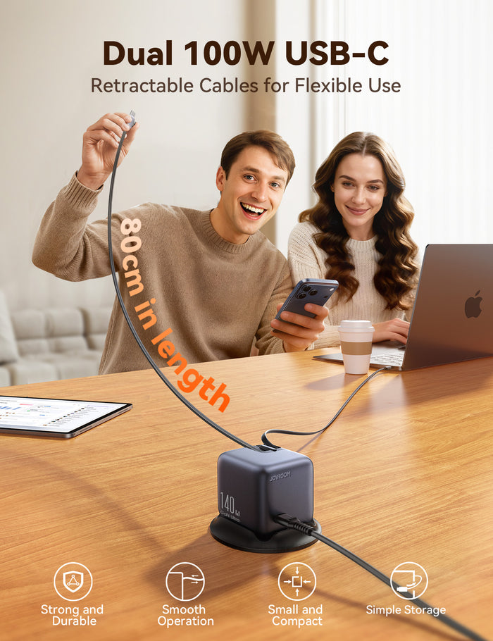 JOYROOM PODIX | 140W, 5-Port Desktop GaN Charger