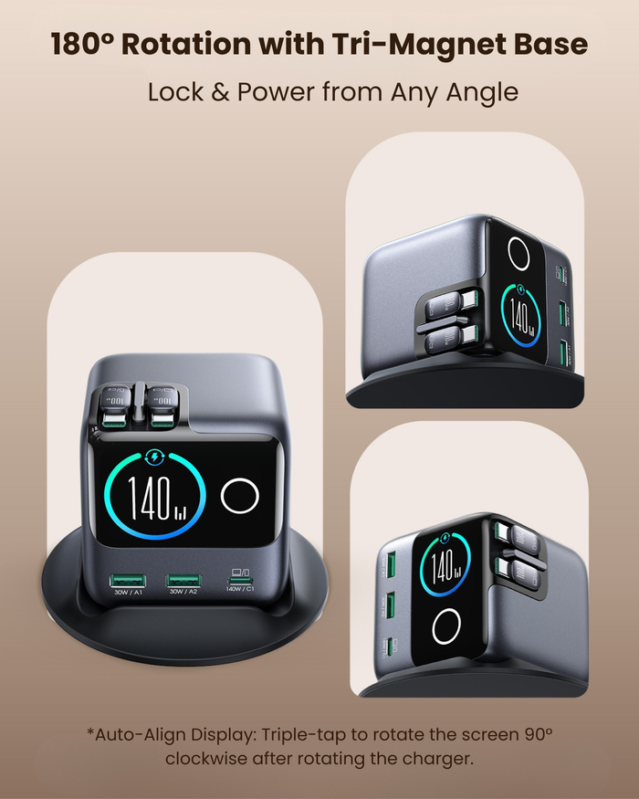 JOYROOM PODIX | 140W, 5-Port Desktop GaN Charger