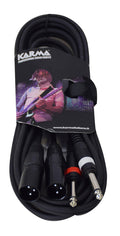 KARMA CA 8266M Cavo audio 3mt 2 JACK 6,3mm mono/ 2 XLR maschio - TechSoundSystem.com
