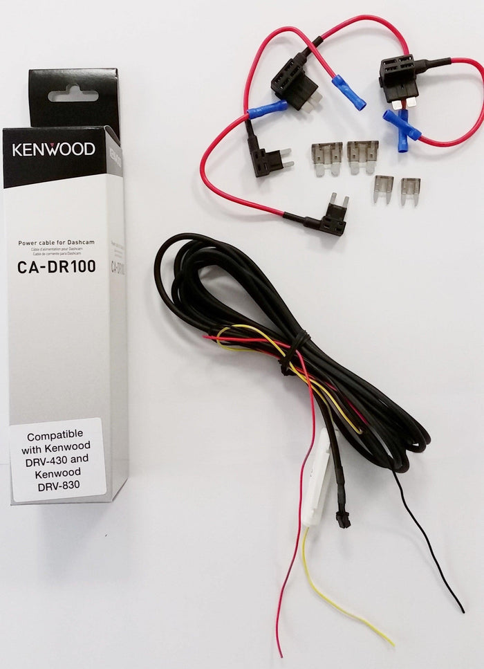 Kenwood CA-DR100 Cavo di alimentazione per Dashcam DRV-430 e DRV-830 - TechSoundSystem.com