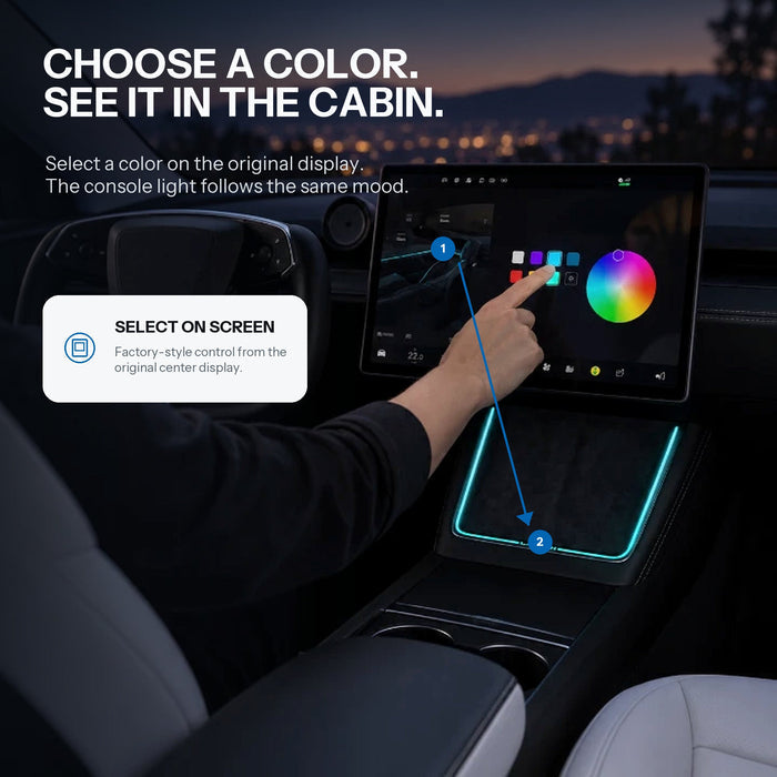Laser-Carved Ambient Light for Model Y Juniper / YL Wireless Charging Port | TESERY - Tesery Official Store