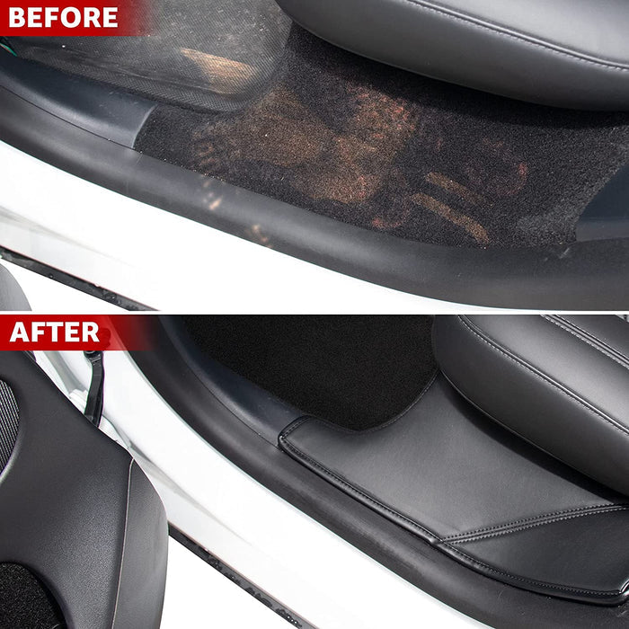 Leather Rear Door Sill Protector for Tesla Model Y 2020-2023 - Tesery Official Store