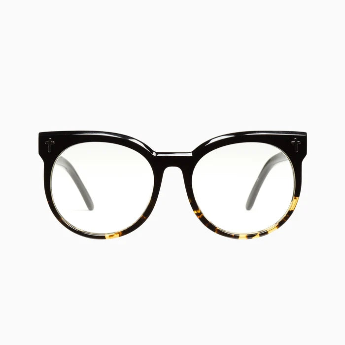 Black to Tort / Clear Blue Blocker Lens