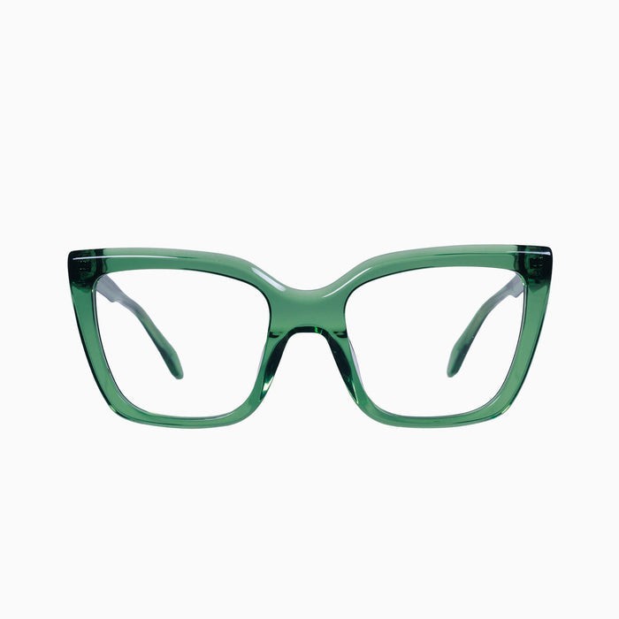 Bottle Green / Clear Blue Blocker Lens