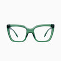 Bottle Green / Clear Blue Blocker Lens