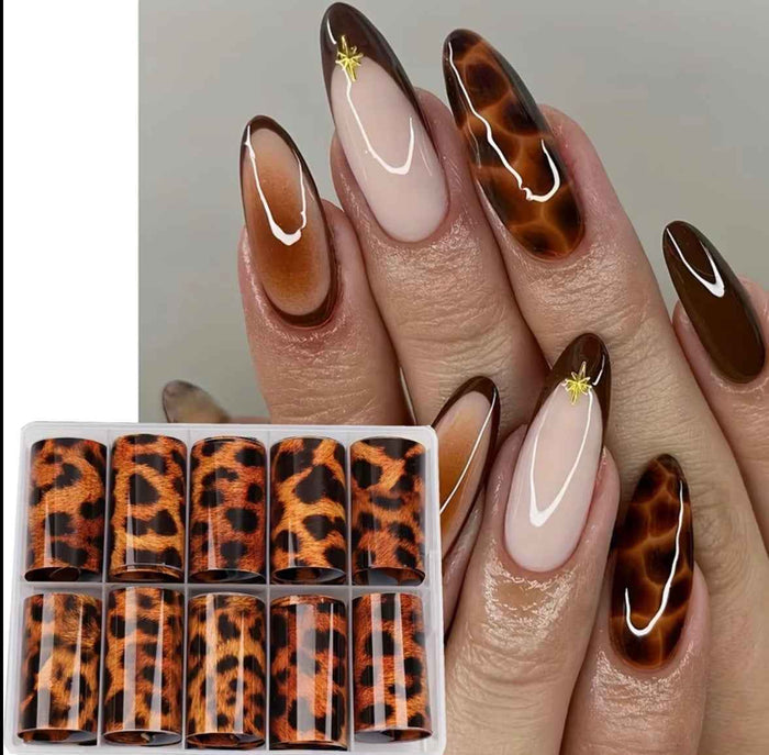 Leopard & Cheetah Nail Transfer Foils