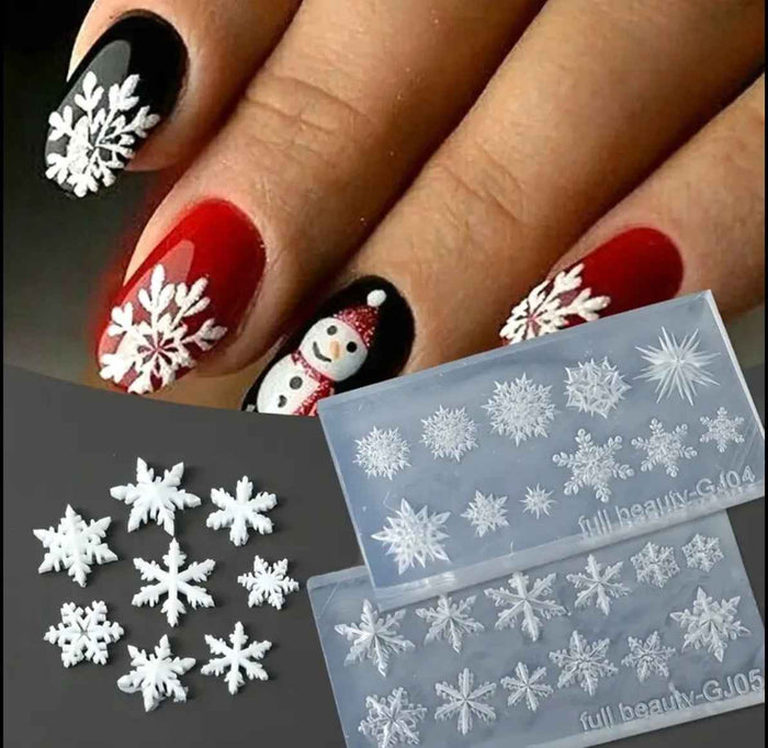 ❄️ Let It Snow – Snowflake Silicone Mold Set (2-Piece Set)