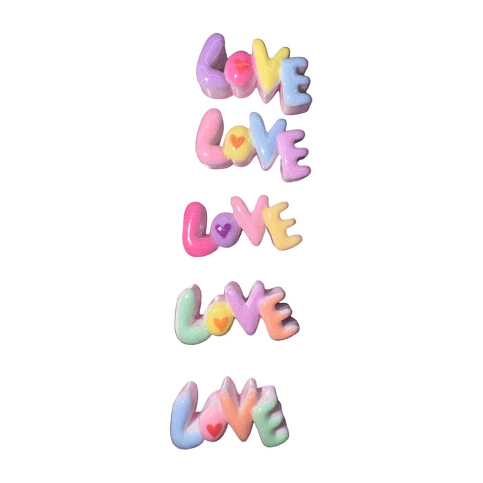 Love Charms 5 piece set for unique nail art decorations.