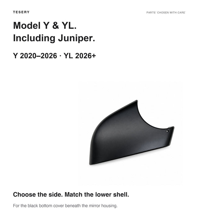 Lower Mirror Cover for Tesla Model Y / YL - Tesery Official Store