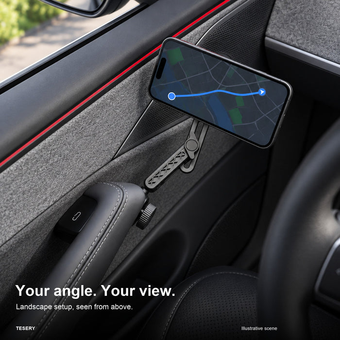 Magnetic Door Phone Mount for Tesla Model 3 Highland, Model Y & Model YL (LHD) - Tesery Official Store