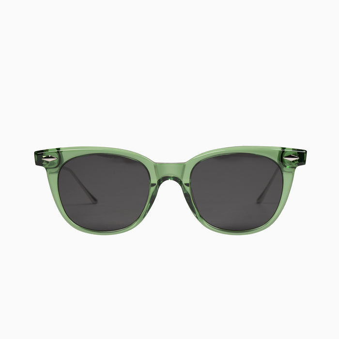 Bottle Green w. Silver Metal Trim / Black Lens