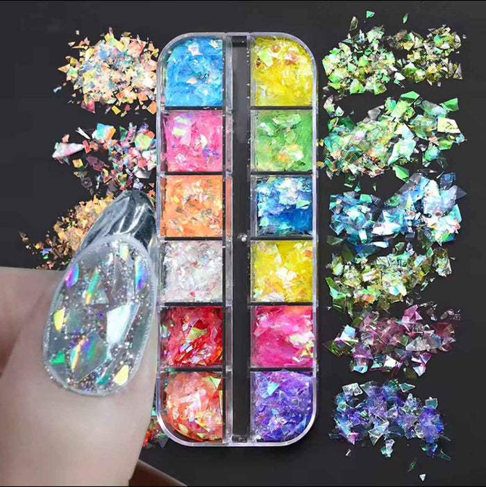 Mermaid Glitter Flakes 12 Grid