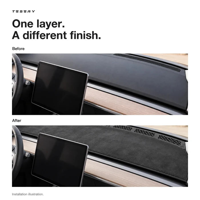 Microfiber Dashboard Cover for Tesla Model 3 & Model Y - Tesery Official Store