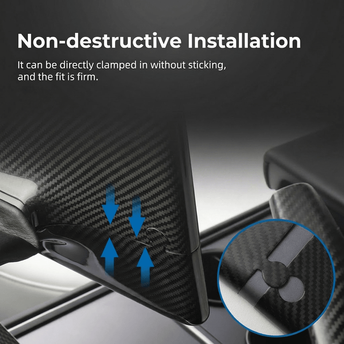 Model 3 / Y Display Cover - Dry Carbon Fiber Interior Mods - Tesery Official Store