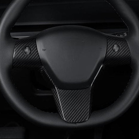 Model 3 / Y Steering Wheel Patch - Carbon Fiber Interior Mods - Tesery Official Store