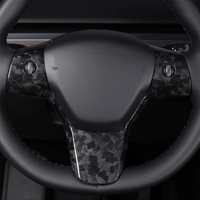 Model 3 / Y Steering Wheel Patch - Carbon Fiber Interior Mods - Tesery Official Store