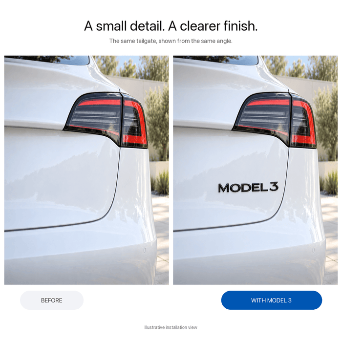 Model Name Tailgate Emblem for Tesla Model 3/Y/S/X - Tesery Official Store