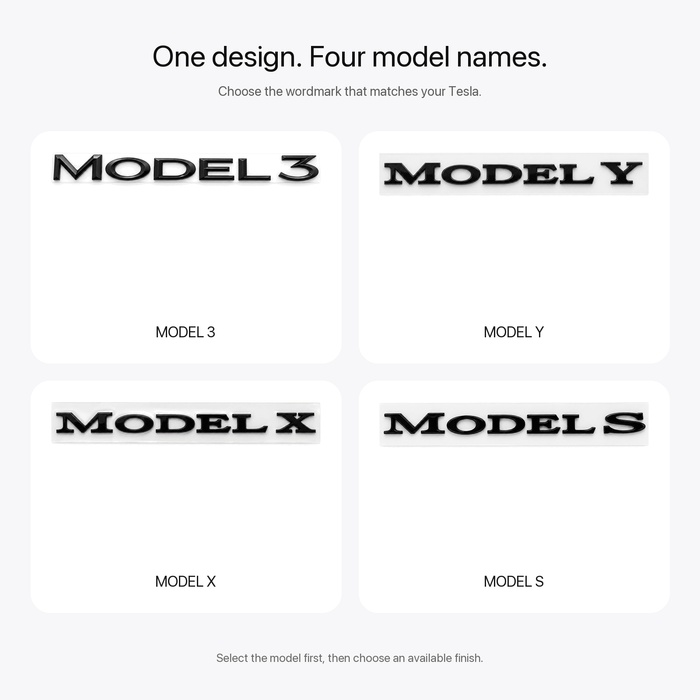 Model Name Tailgate Emblem for Tesla Model 3/Y/S/X - Tesery Official Store