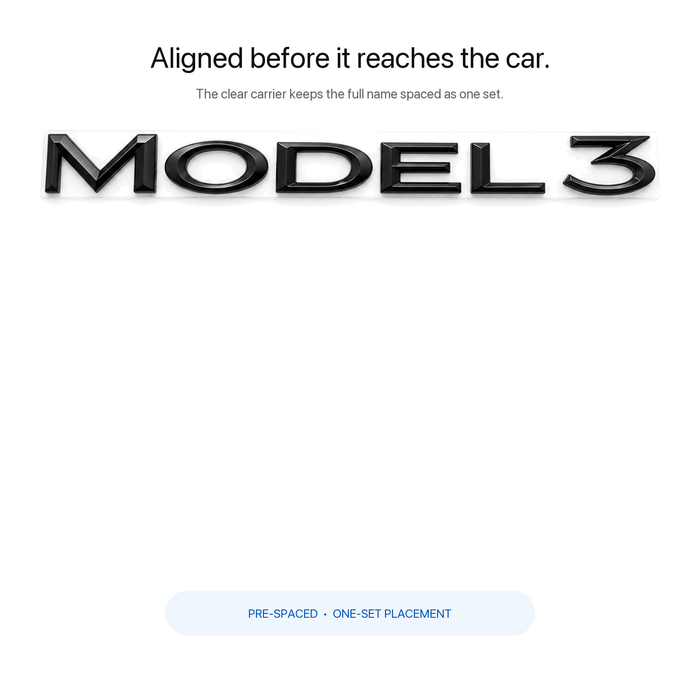 Model Name Tailgate Emblem for Tesla Model 3/Y/S/X - Tesery Official Store