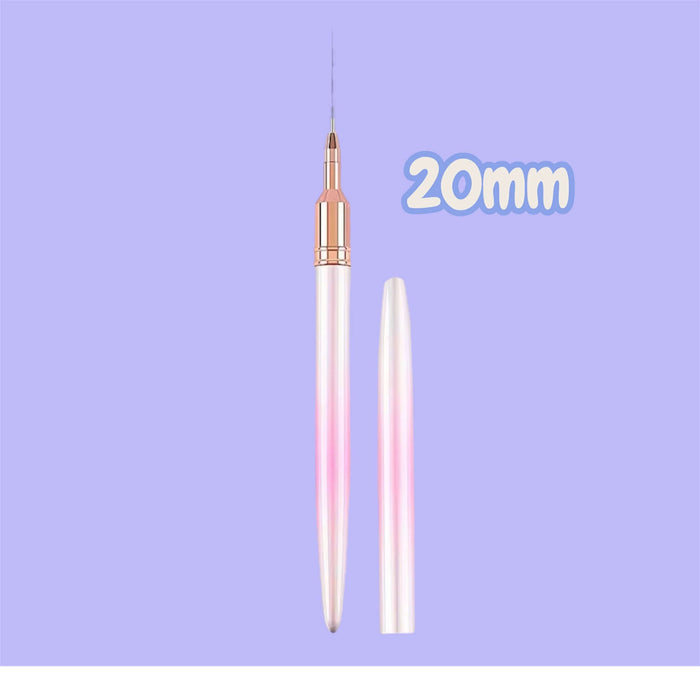 Nail Art Fine Liner Brushes - Pink Pearl Iridescent-Gradient with Copper Gold Tips - Drip Lab Nail Co.