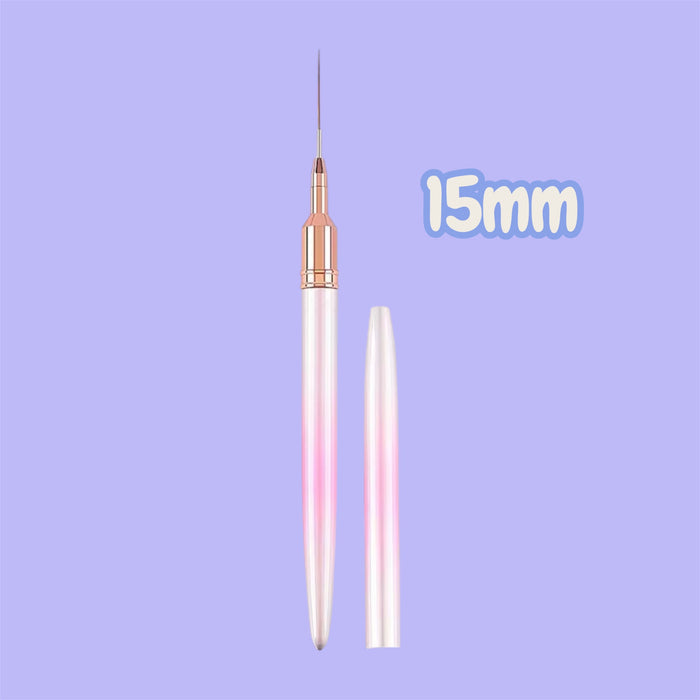 Nail Art Fine Liner Brushes - Pink Pearl Iridescent-Gradient with Copper Gold Tips - Drip Lab Nail Co.