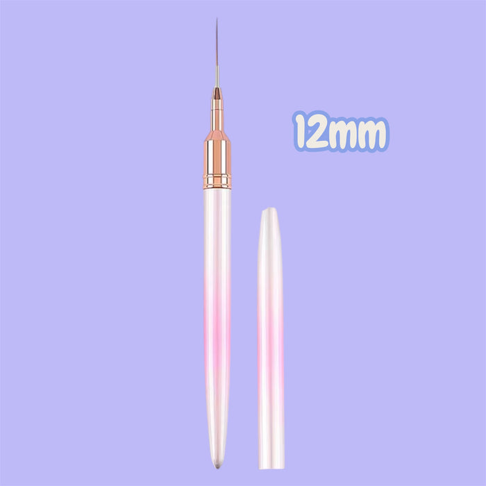 Nail Art Fine Liner Brushes - Pink Pearl Iridescent-Gradient with Copper Gold Tips - Drip Lab Nail Co.