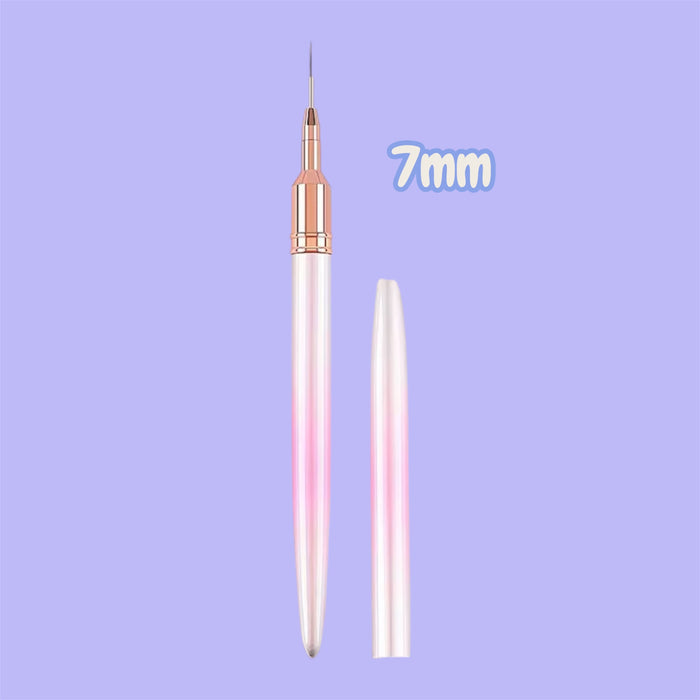 Nail Art Fine Liner Brushes - Pink Pearl Iridescent-Gradient with Copper Gold Tips - Drip Lab Nail Co.