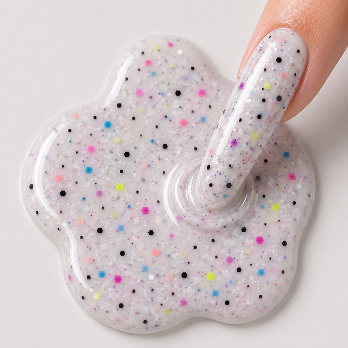 Neón Confetti - Rubber Base Gel - Drip Lab Nail Co.
