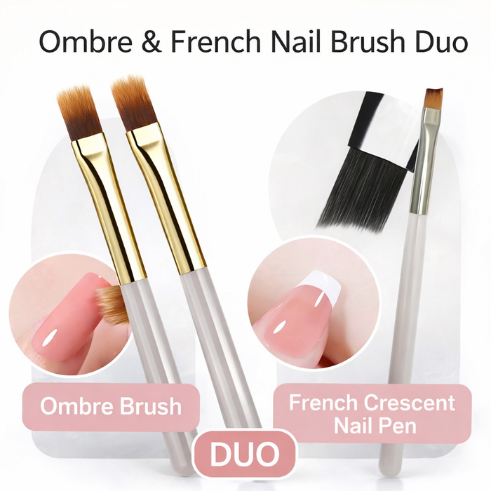 Ombré & French Nail Brush Duo - Drip Lab Nail Co.