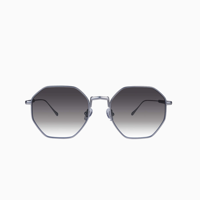 Matte Silver Japanese Titanium / Black Gradient Lens